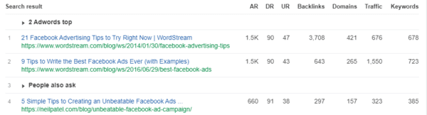 10 Featured Snippet Optimization Tips: How to Win Spot Zero | Competitive Analysis Table