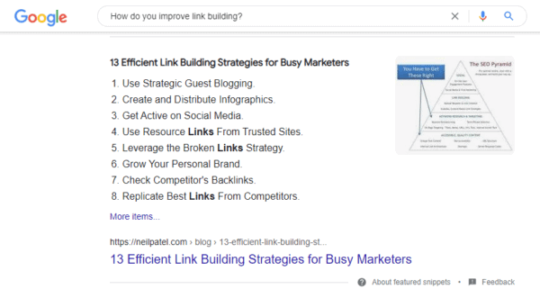 10 Featured Snippet Optimization Tips: How to Win Spot Zero | Optimal Length of List Snippet Example