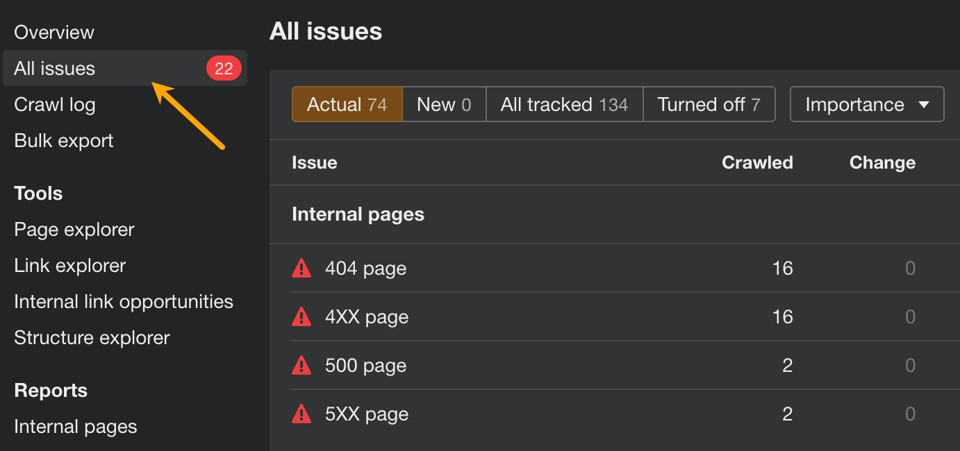 9 Common Technical SEO Issues That Actually Matter | All issues report in Site Audit