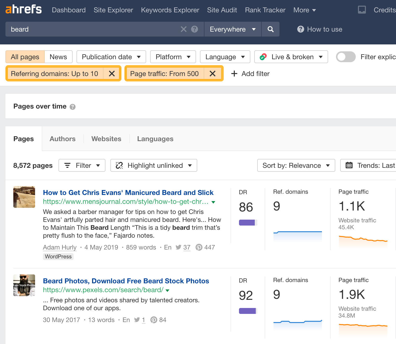17 Actionable Marketing Tips (That You Can Apply Right Away) | How to find "easy to rank for" topics, via Ahrefs' Content Explorer