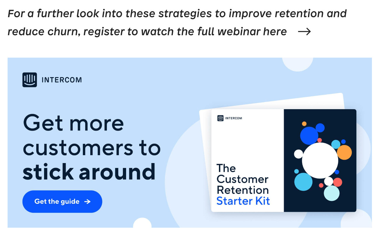 Marketing Funnels: Everything You Need to Know | Intercom's offer to sign up to its email list