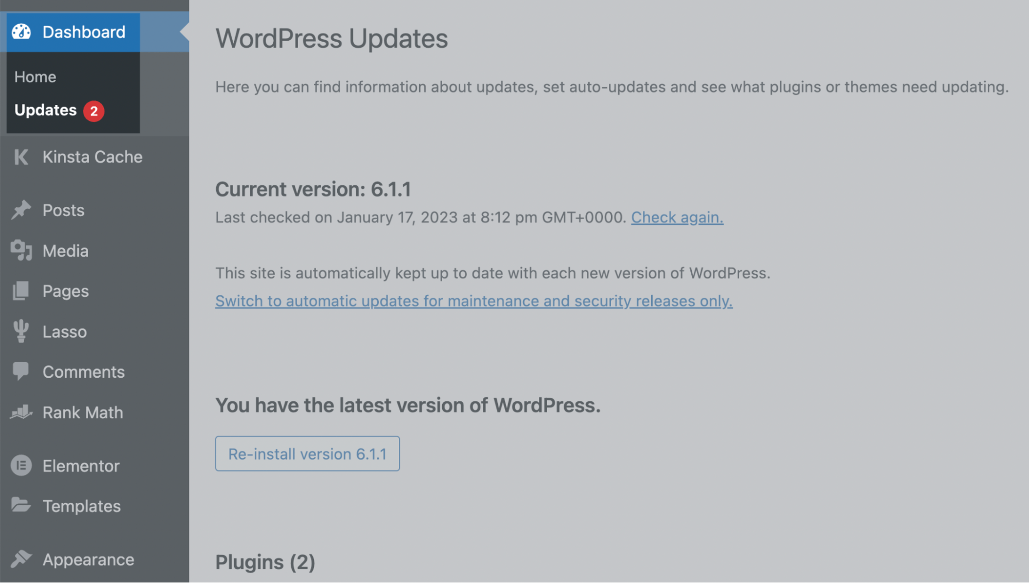 How to Use WordPress in 9 Simple Steps (Beginner’s Guide) | WordPress updates dashboard