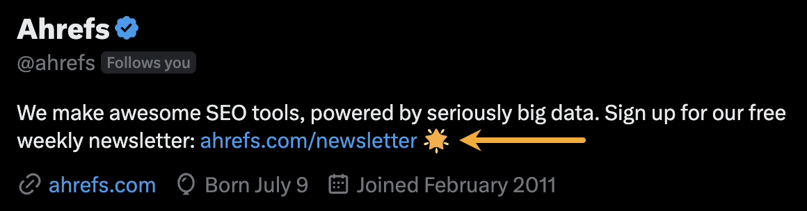 We Studied 100 SaaS Twitter Profiles to Uncover Top Trends: Here's What We Found | Bio link example