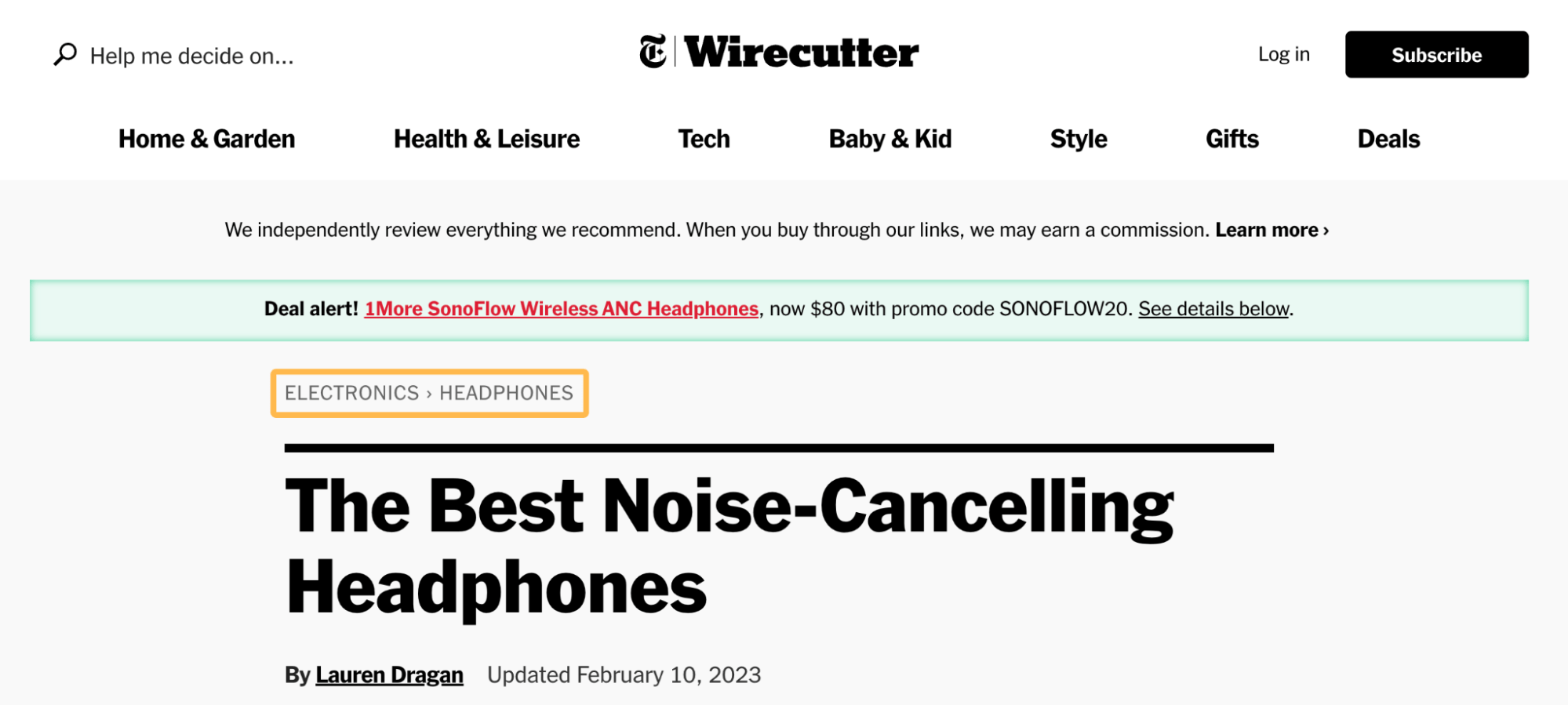 7 Affiliate Marketing Examples & Why They Work So Well | Wirecutter's category and navigation