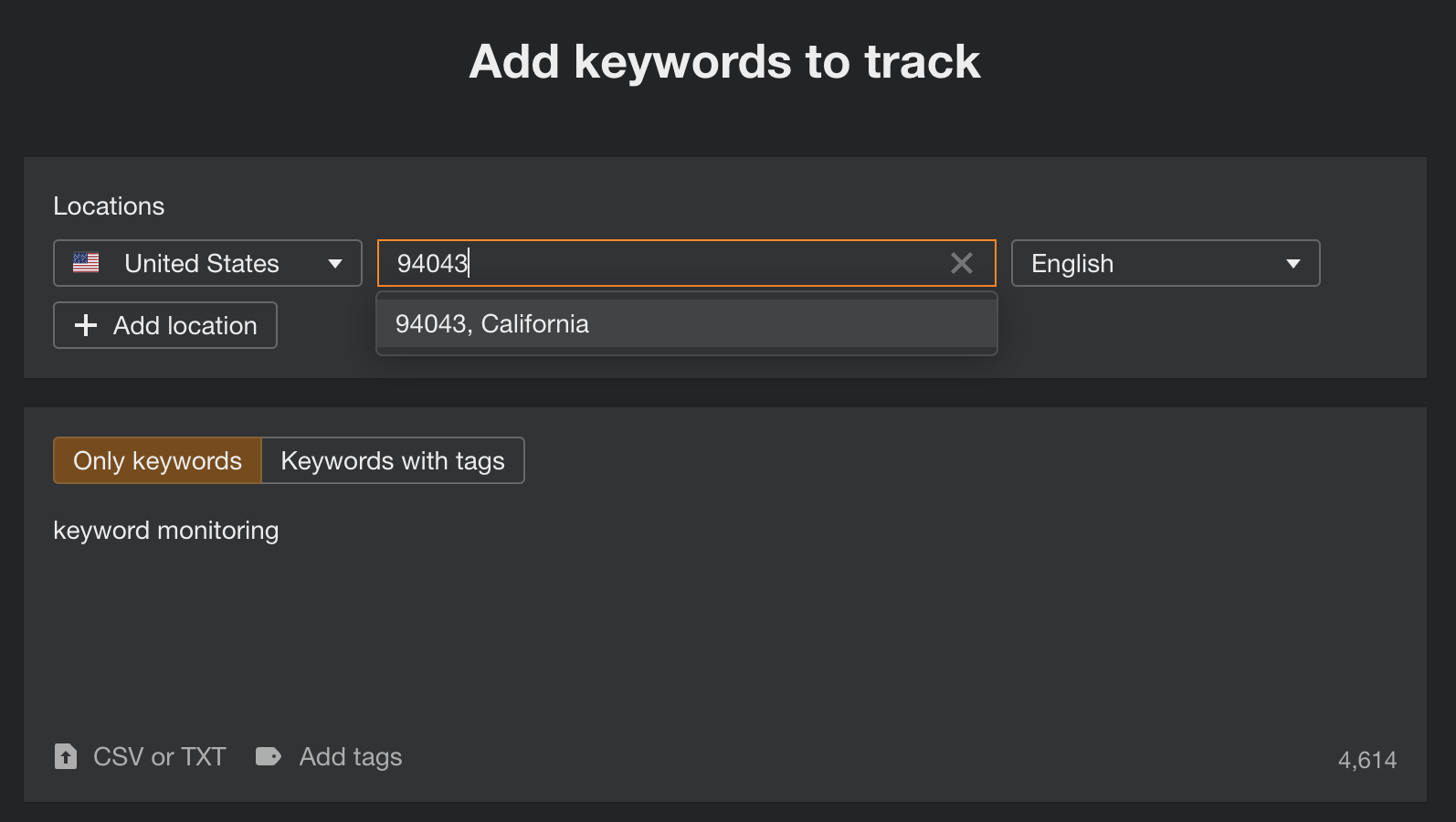 The Only 3 Keyword Monitoring Tools You Need | Adding keywords to track in Ahrefs' Rank Tracker