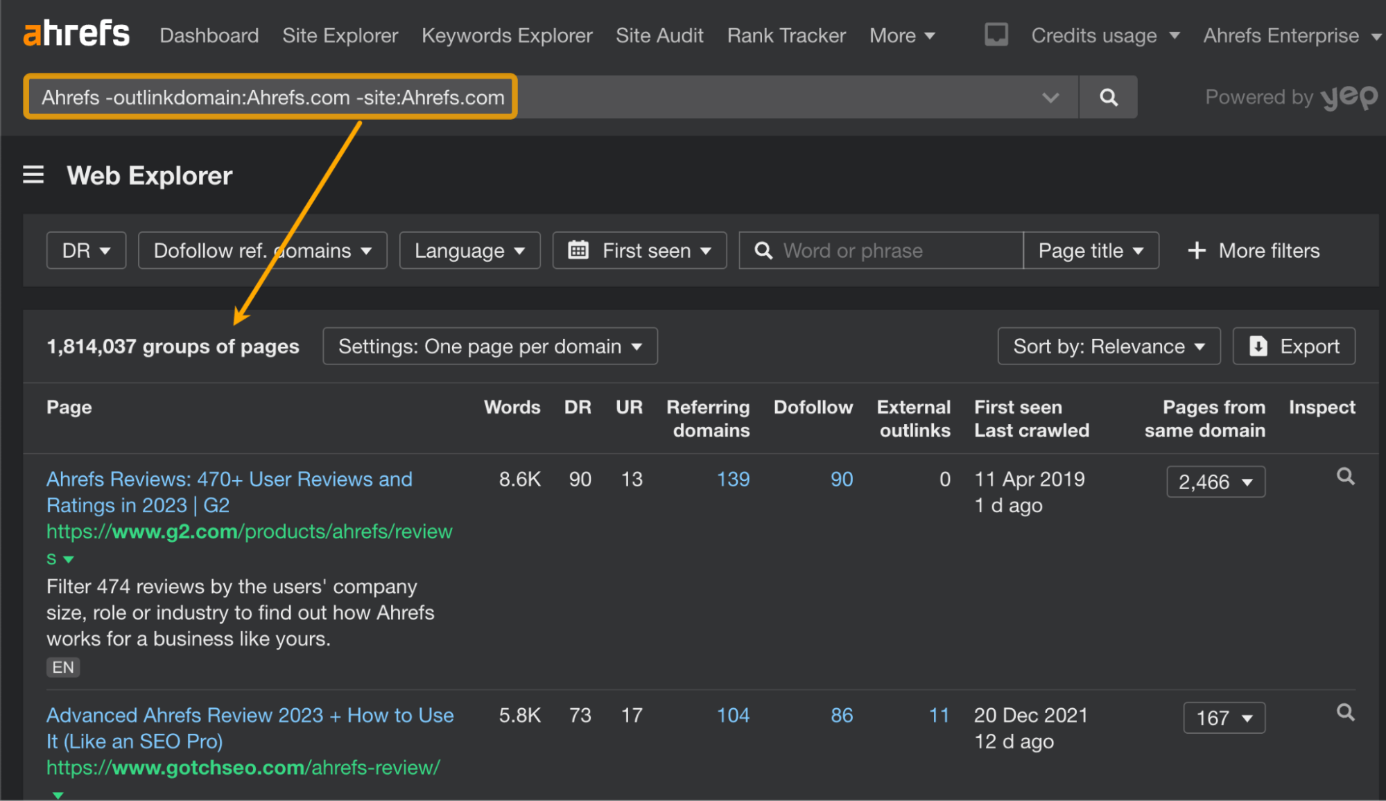 The Only 3 Keyword Monitoring Tools You Need | Finding unlinked mentions using Ahrefs' Web Explorer