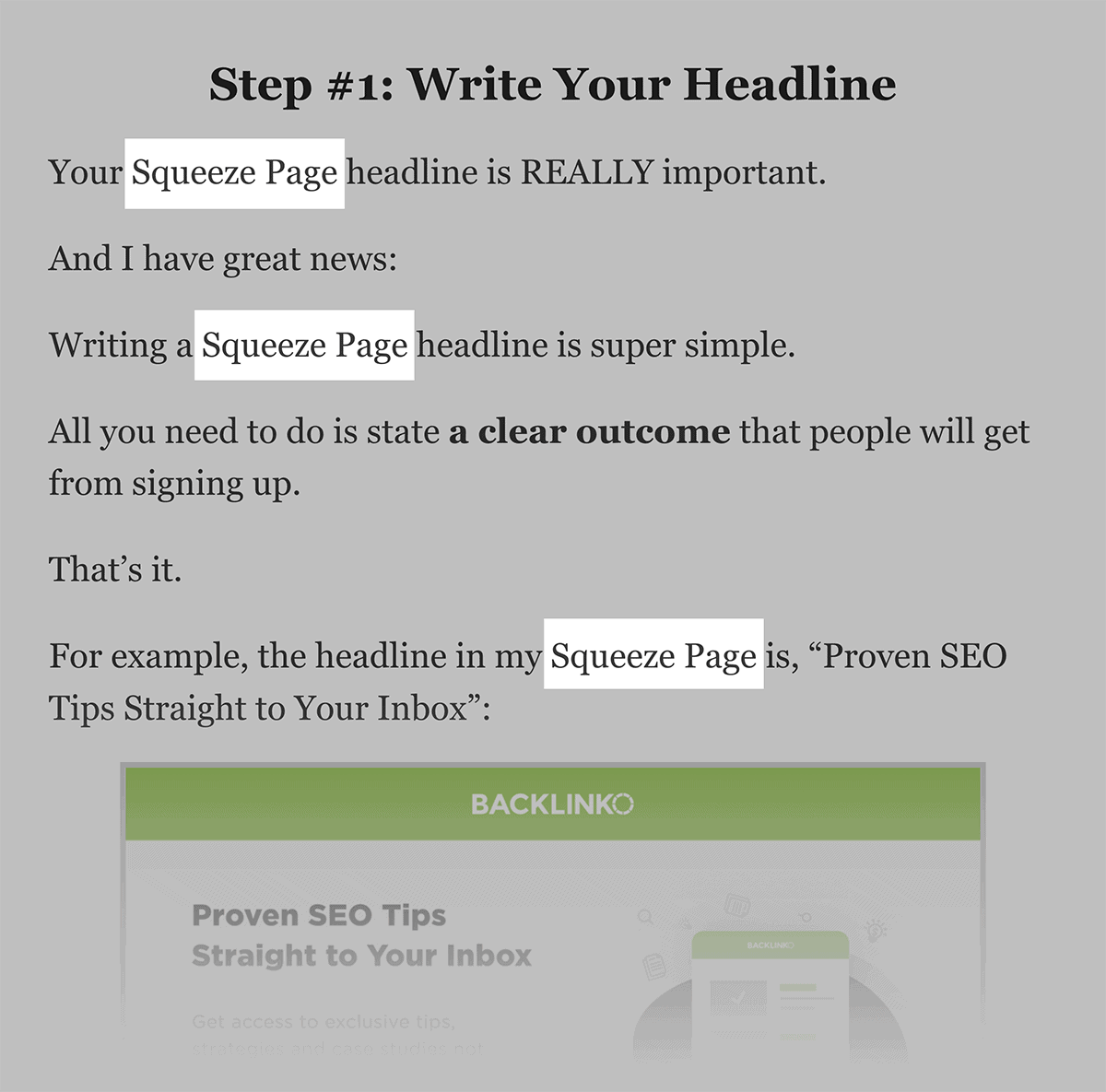 squeeze-page-keyword-sprinkling How to Rank Higher On Google In 2023