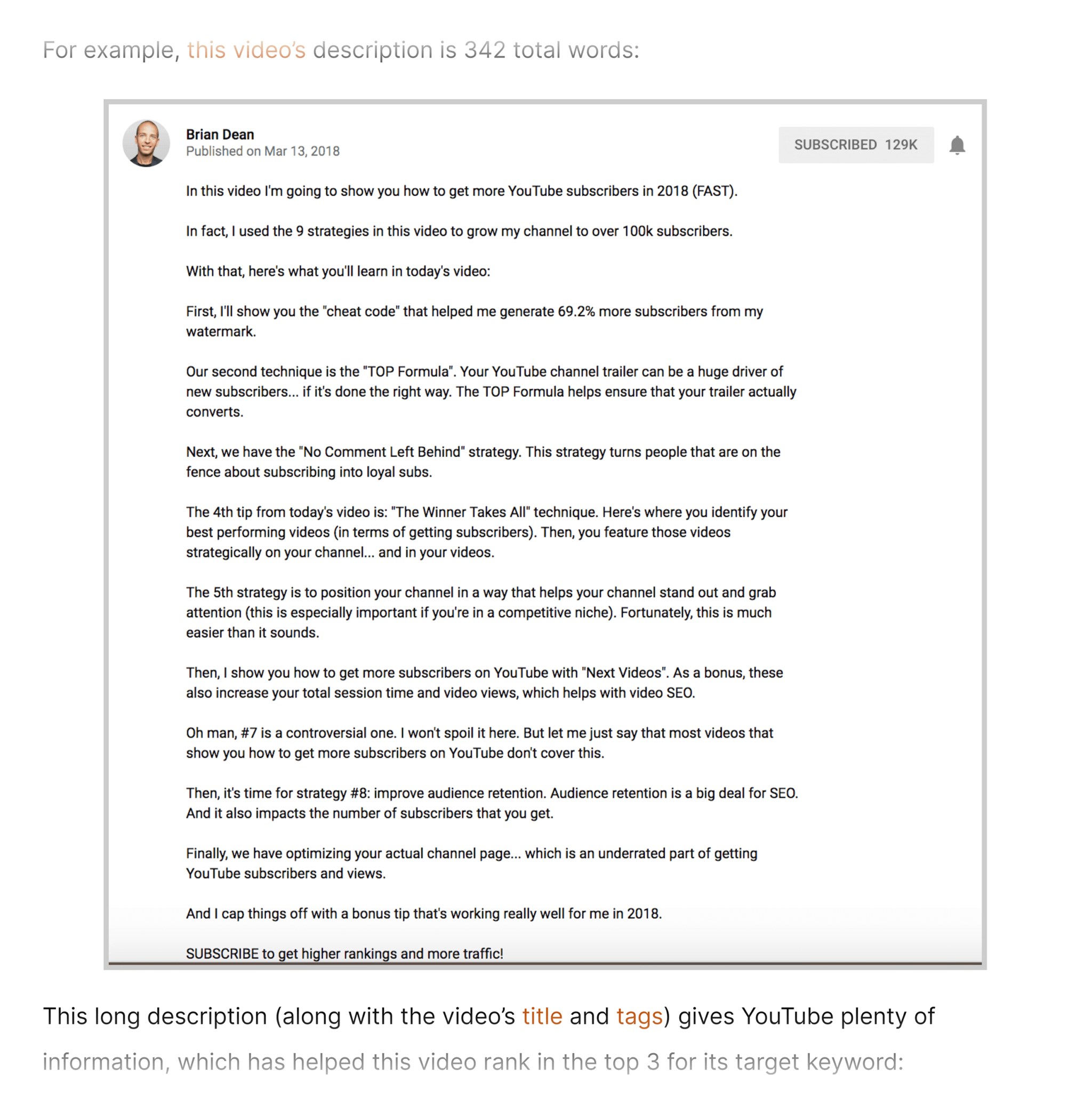 video-description-screenshot-in-post How to Rank Higher On Google In 2023