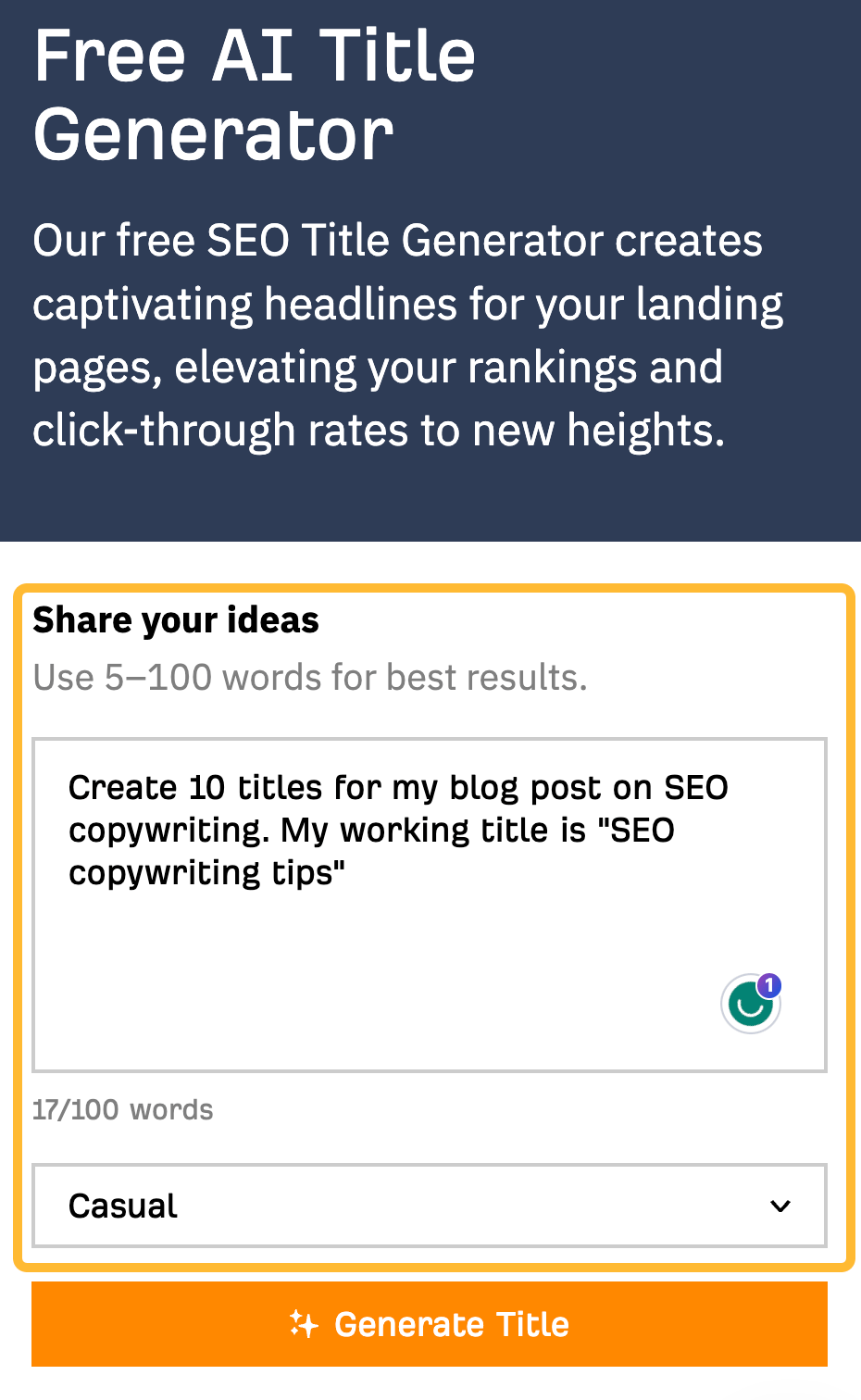 SEO Copywriting: What It Is & How to Do It | Ahrefs' AI generator