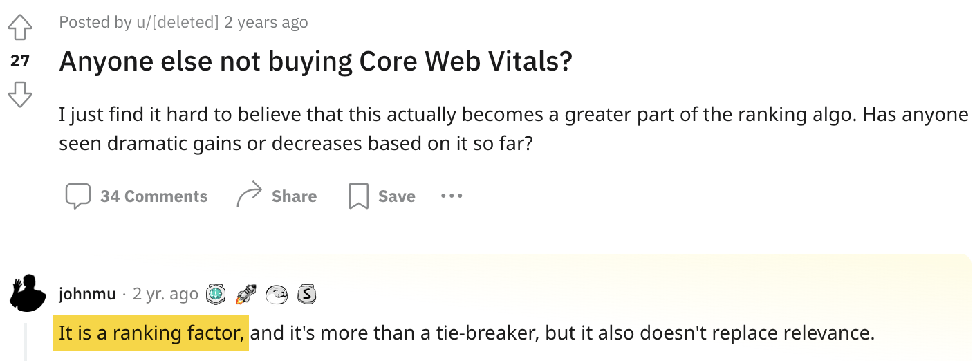 How to Do an SEO Audit in 11 Easy Steps (With Checklist) | John Mueller confirms Core Web Vitals is a ranking factor, via Reddit