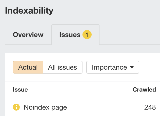 How to Do an SEO Audit in 11 Easy Steps (With Checklist) | Noindex pages in Ahrefs' Site Audit