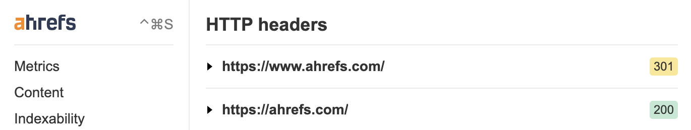 How to Do an SEO Audit in 11 Easy Steps (With Checklist) | HTTP headers in Ahrefs' SEO Toolbar