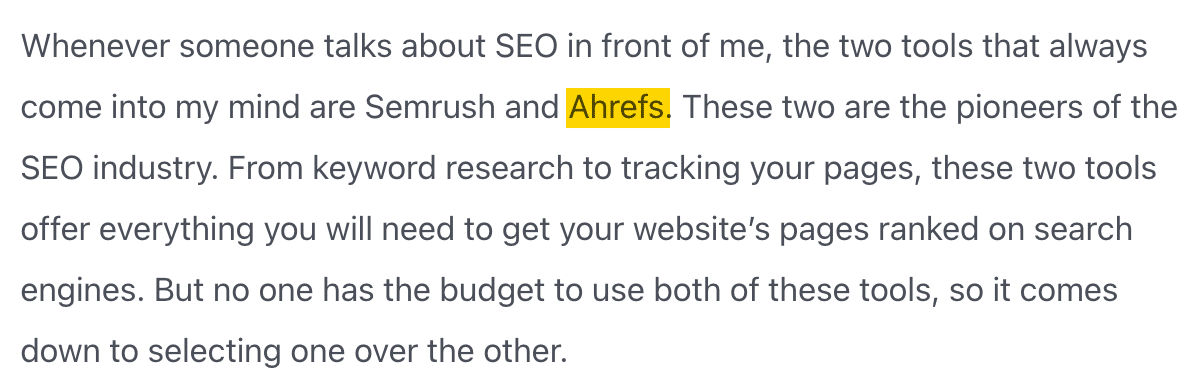 How to Improve SEO: 15 Tactics to Boost Your Rankings (That Don't Require New Content) | Example of an unlinked mention found via Ahrefs' Web Explorer