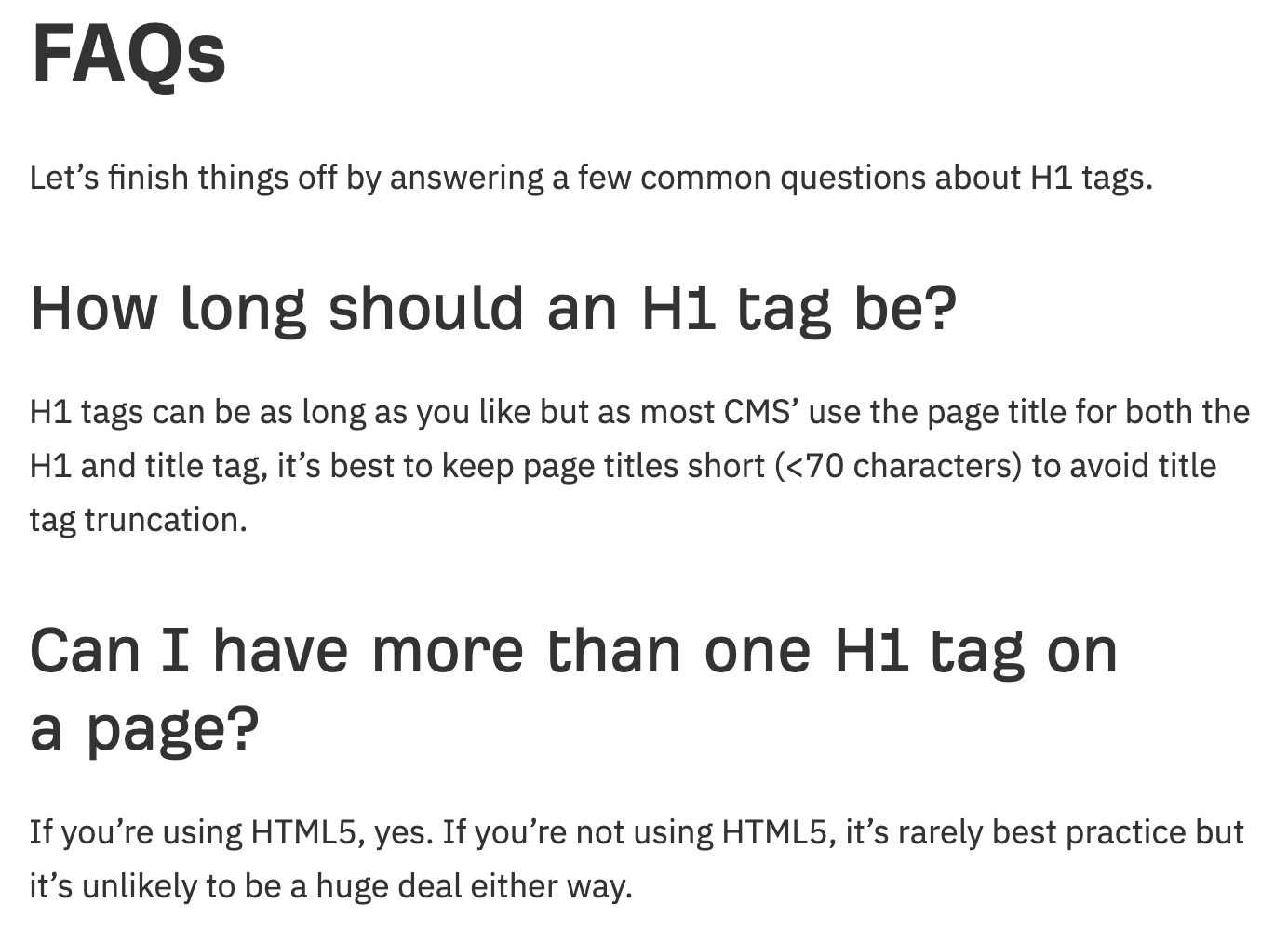SEO Copywriting: What It Is & How to Do It | FAQ section example