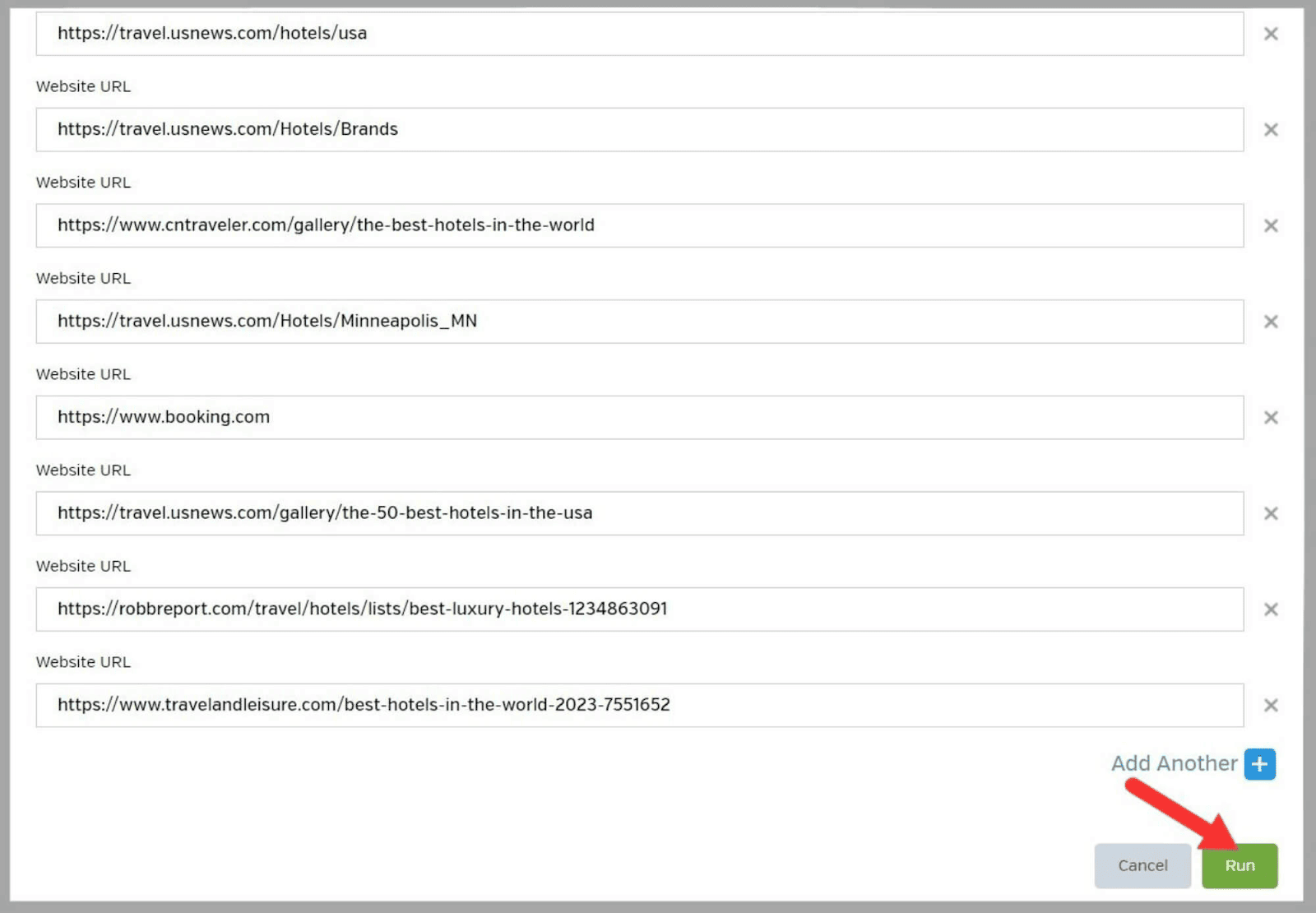Raven tools 44 Add domains the click run
