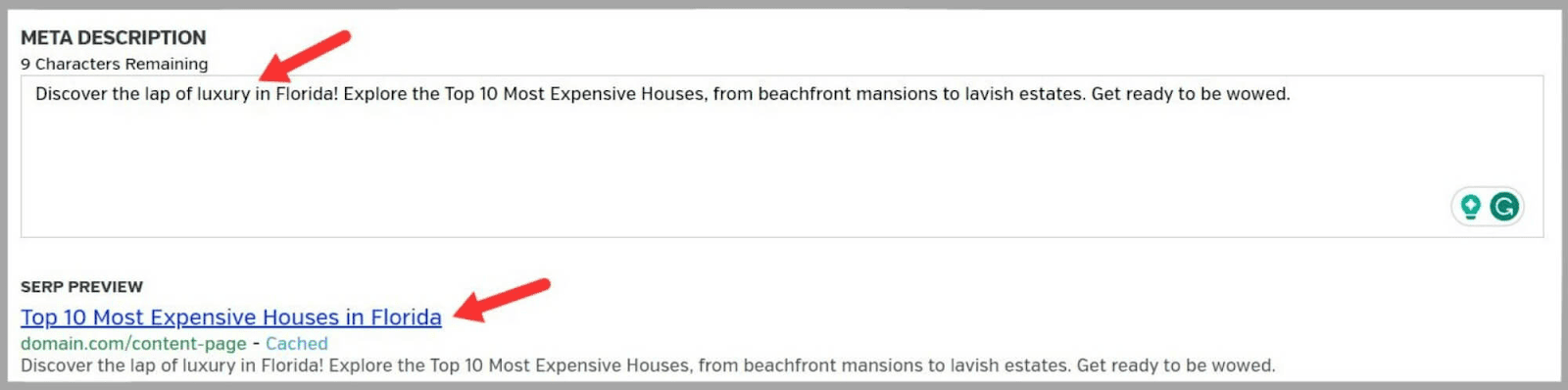 Raven tools 71 Add meta description and see how your content appears on SERP