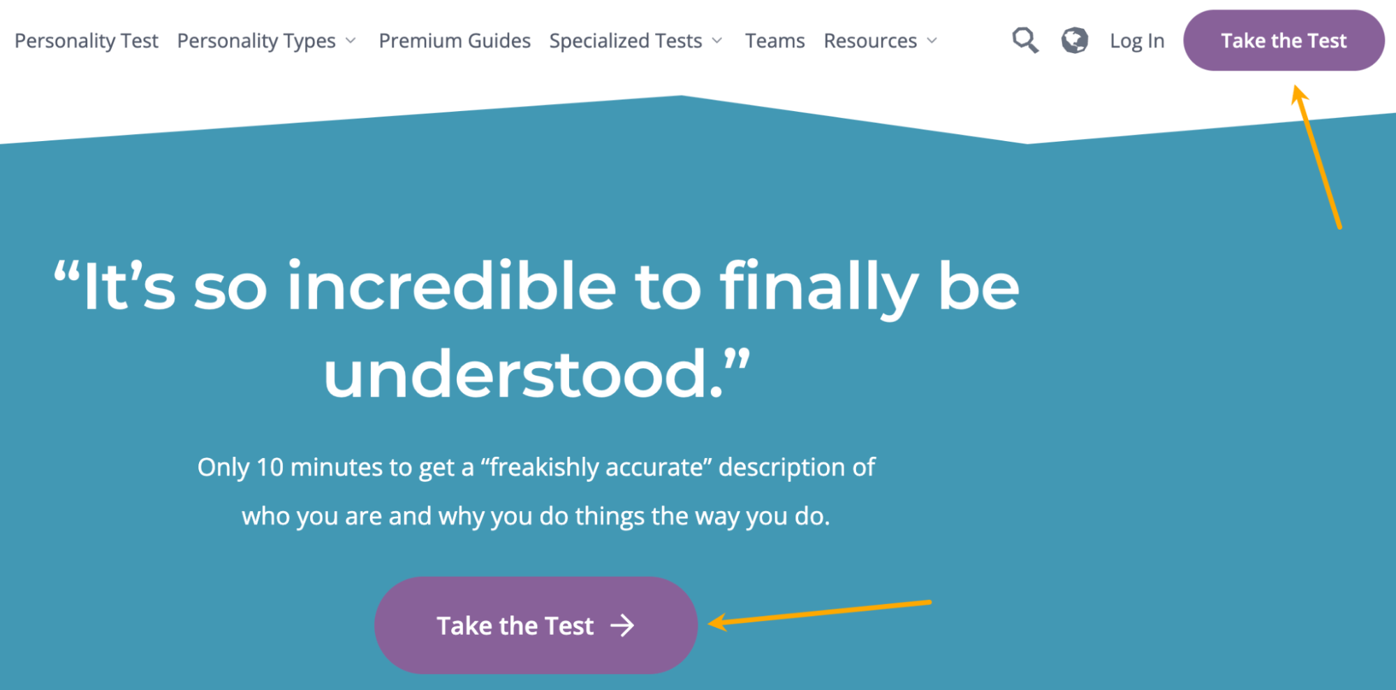7 Inspiring Content Marketing Examples (And Why They Worked) | CTA buttons leading to the test