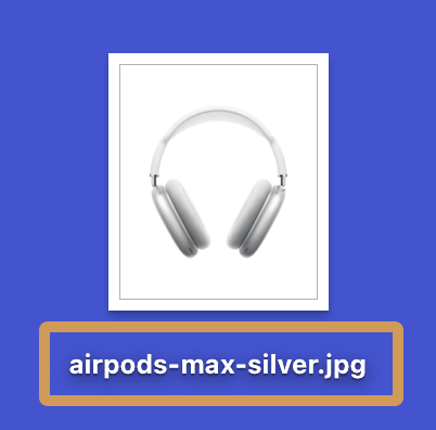 Master E-commerce SEO in 2023: Beginner's Guide | Image filename of a pair of AirPods