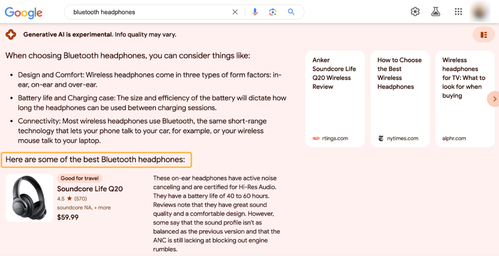 Master E-commerce SEO in 2023: Beginner's Guide | Generative AI Google search results, via google.com