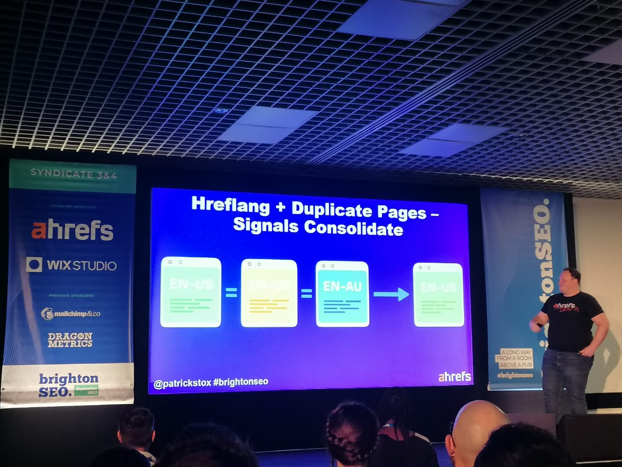 Dear BrightonSEO, You've Come a Long Way, Baby | Patrick Stox presenting his hreflang study at BrightonSEO