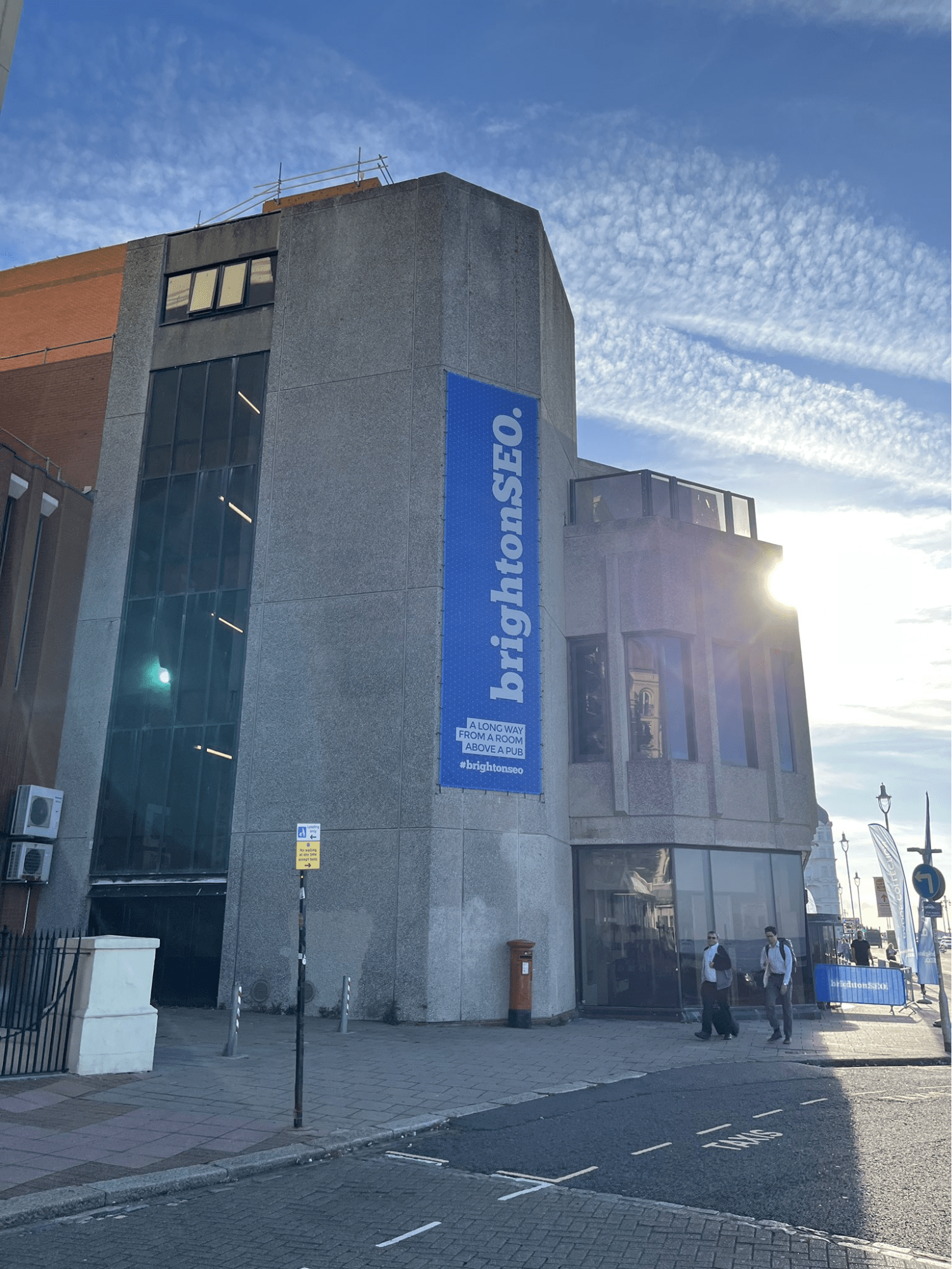 Dear BrightonSEO, You've Come a Long Way, Baby | BrightonSEO with blue skies