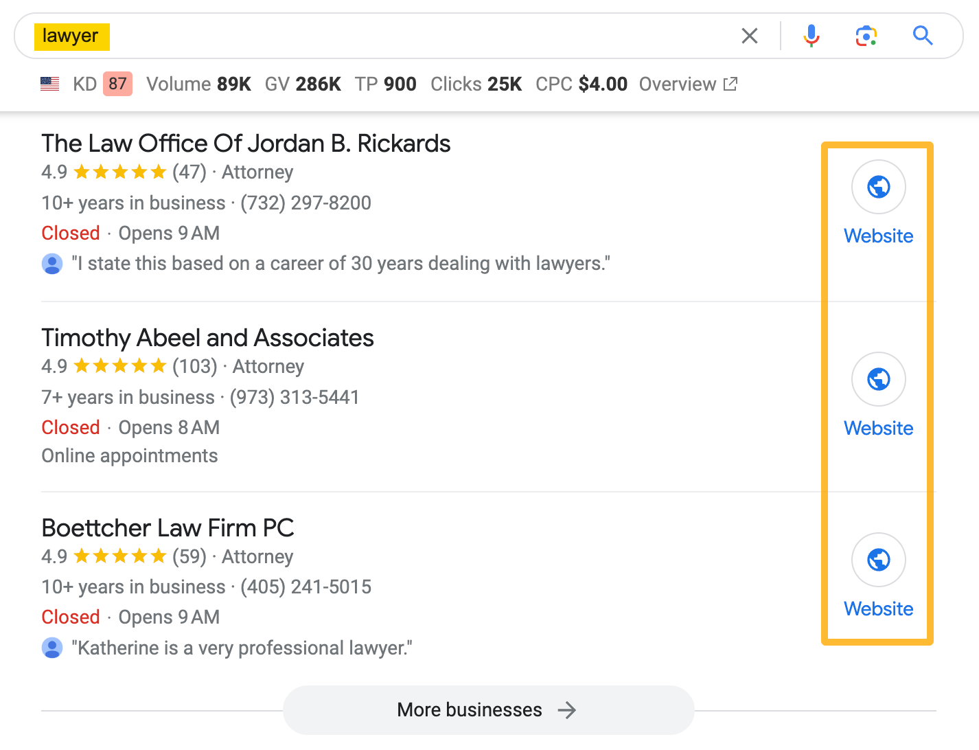 What Is a Lead Generation Website? (And How to Build One) | Google Map Pack example