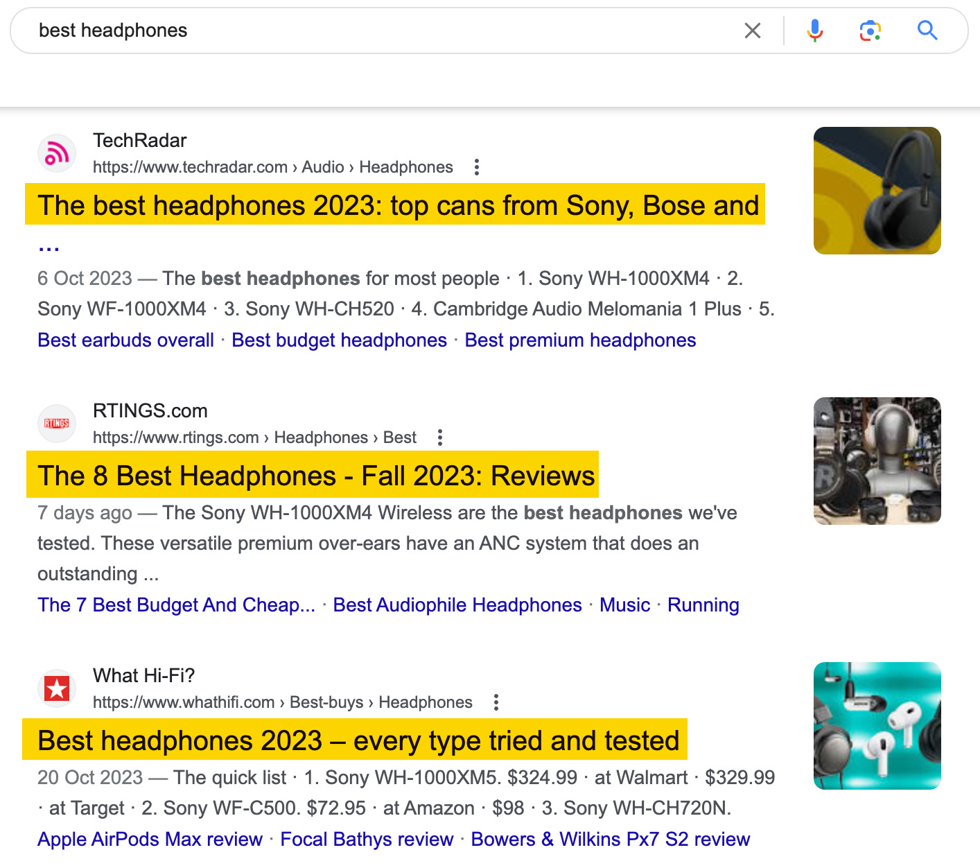 17 Actionable Content Marketing Tips | Search results for the query, "best headphones"