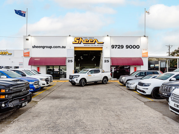 Location Landing Pages: 6 Crucial Elements Of Local Visibility | Exterior photo of a Sheen Panel Services garage in Melbourne.