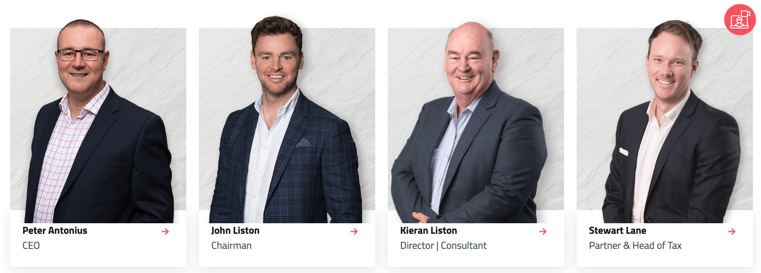 Location Landing Pages: 6 Crucial Elements Of Local Visibility | Example of professional headshots from Liston Newton Advisory.