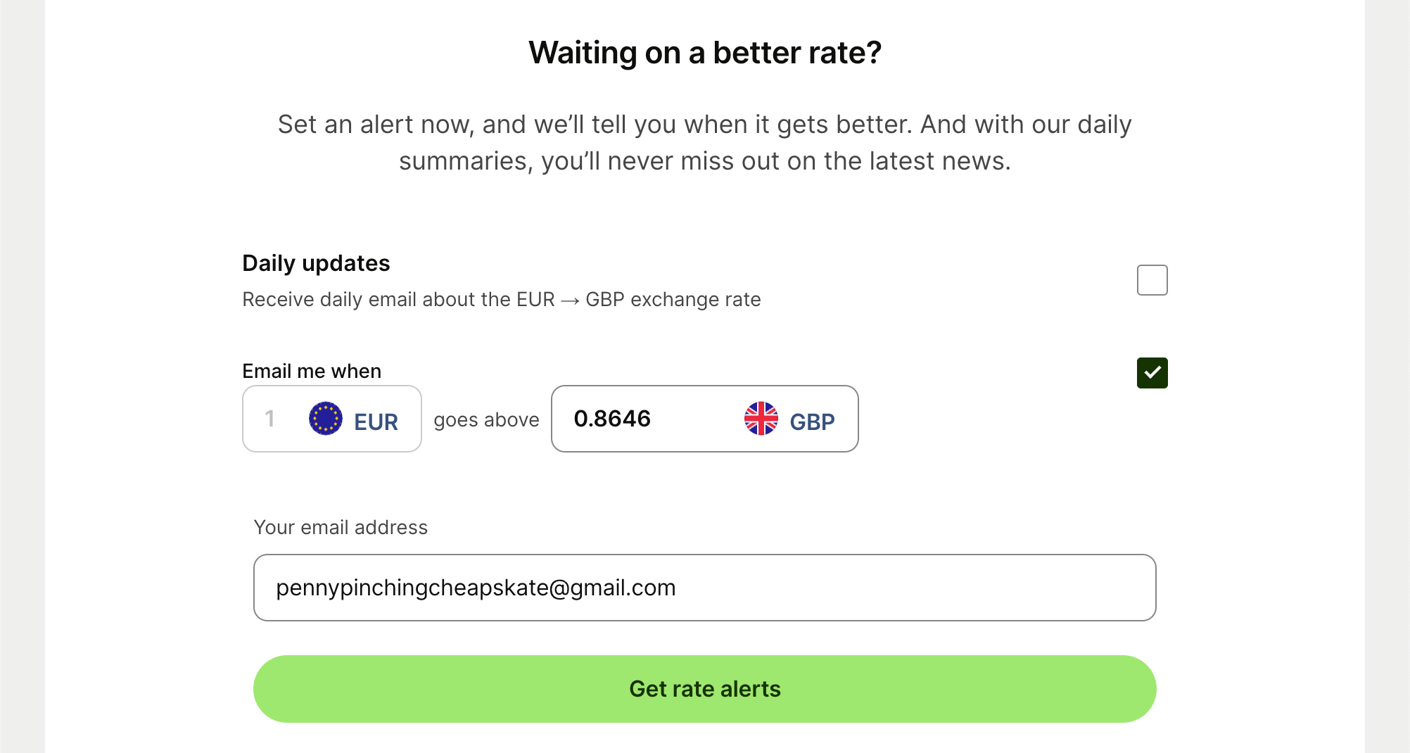 SEO Trends You Can’t Ignore In 2024 | The email notification option on Wise's pages