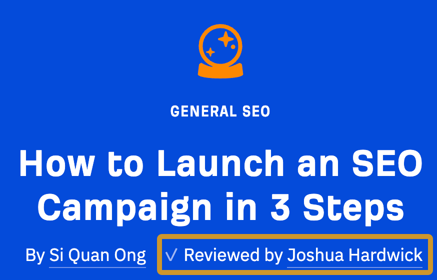 SEO Writing: 8 Steps to Create Search-Optimized Content | We show that each post is peer-reviewed via a "Reviewed by someone" line