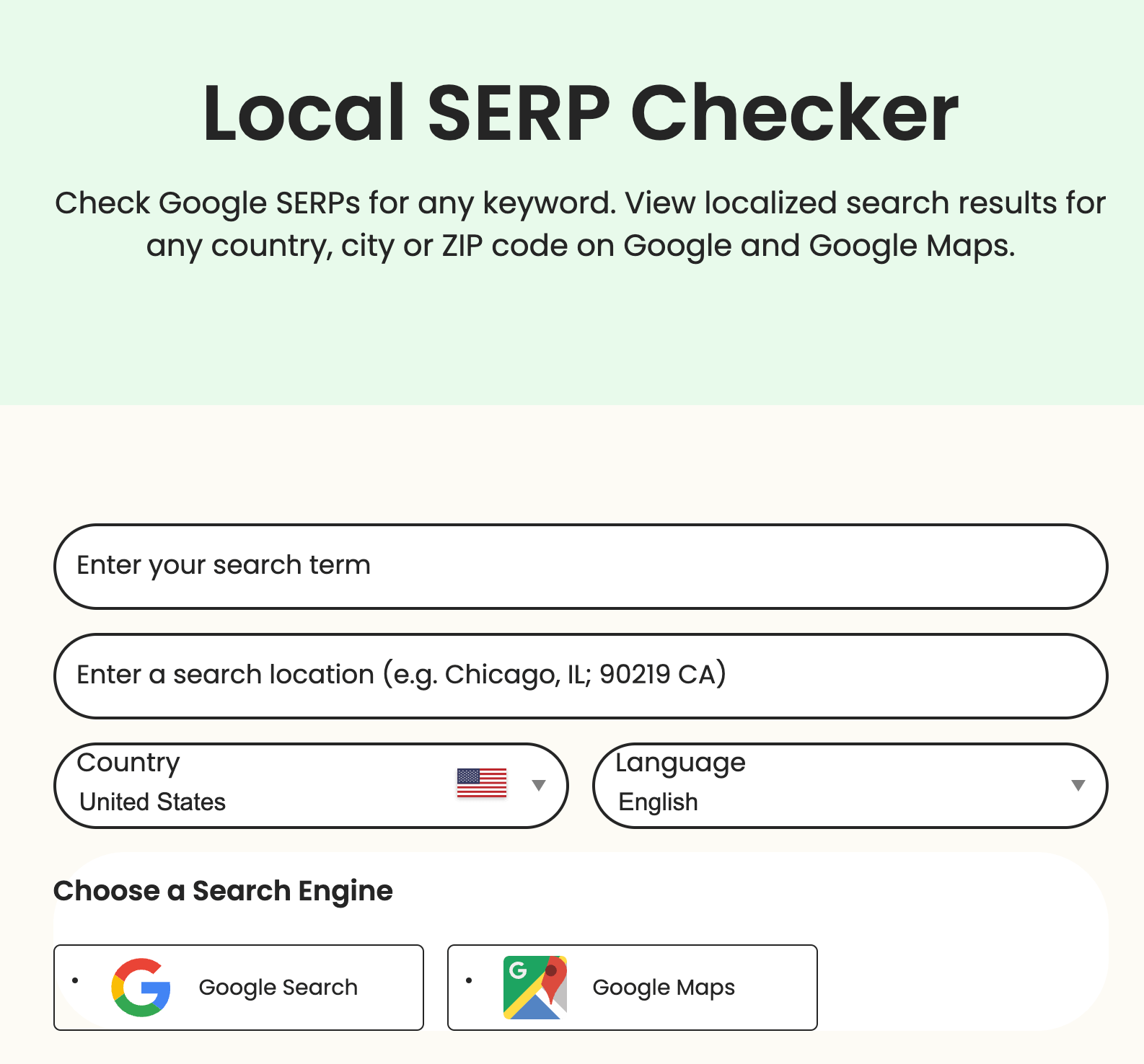 36 Free SEO Tools for DIY SEOs | Brightlocal's Local SERP Checker
