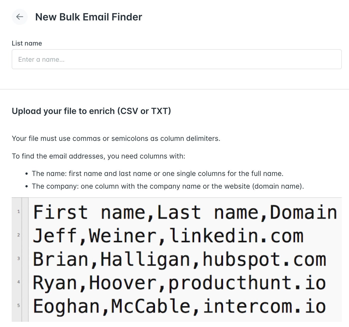 36 Free SEO Tools for DIY SEOs | Hunter's bulk email finder