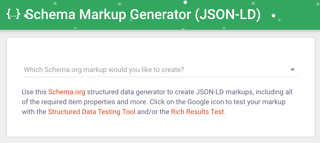 36 Free SEO Tools for DIY SEOs | Merkle's Schema Markup Generator