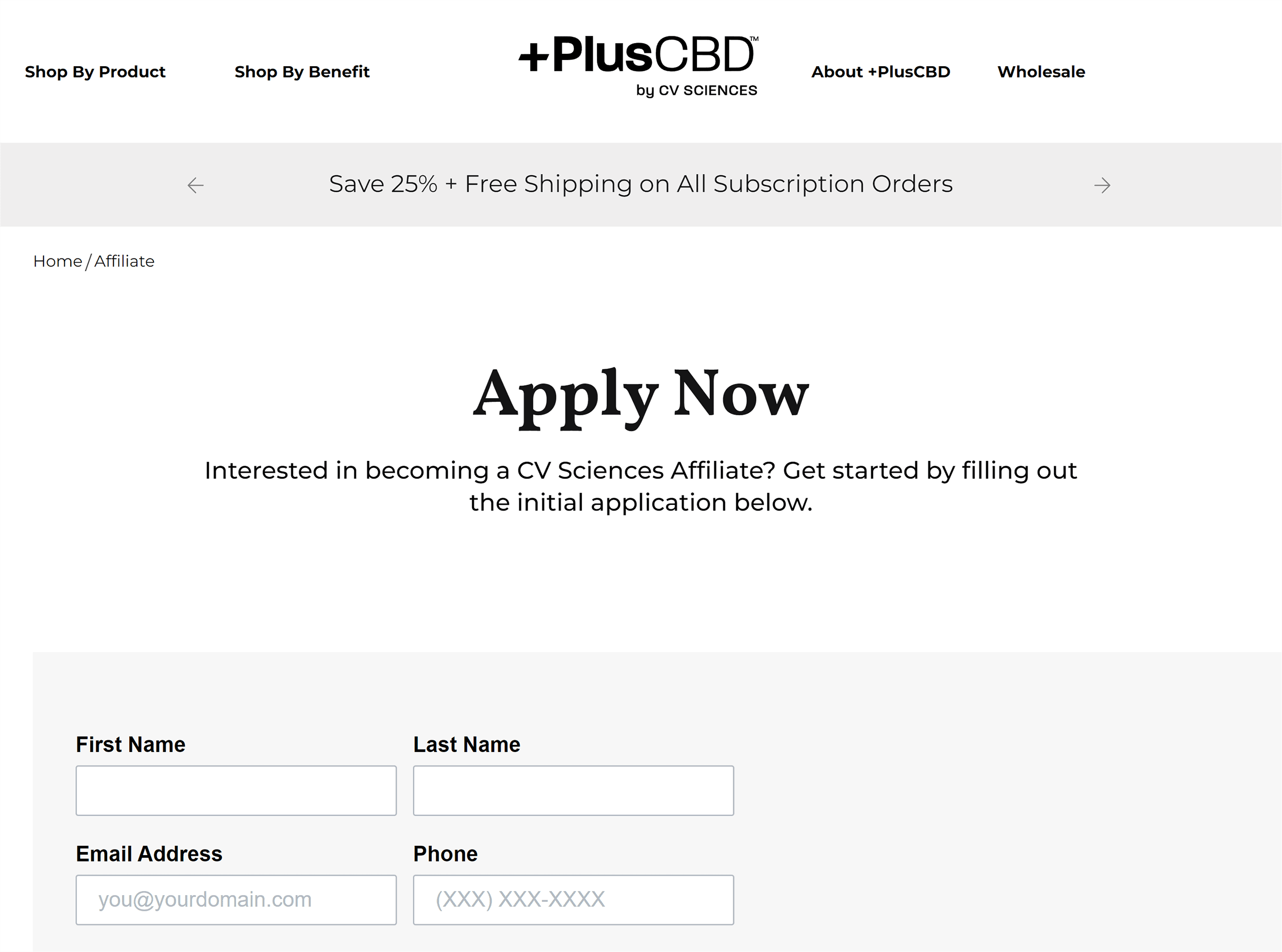 PlusCBD Affiliate Program