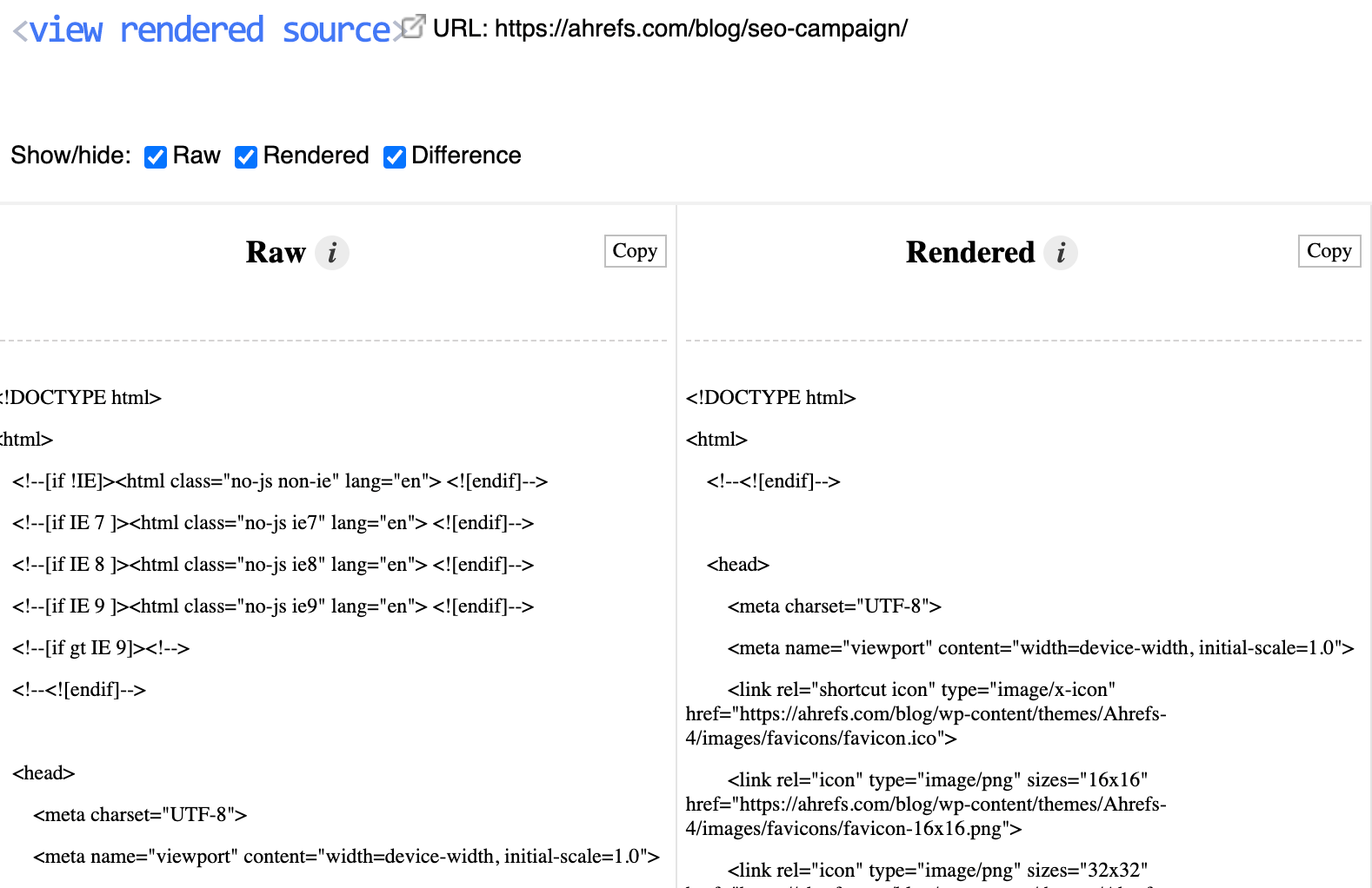 36 Free SEO Tools for DIY SEOs | View Rendered Source