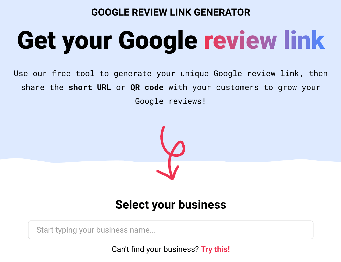 36 Free SEO Tools for DIY SEOs | WhiteSpark’s Google Review Link Generator