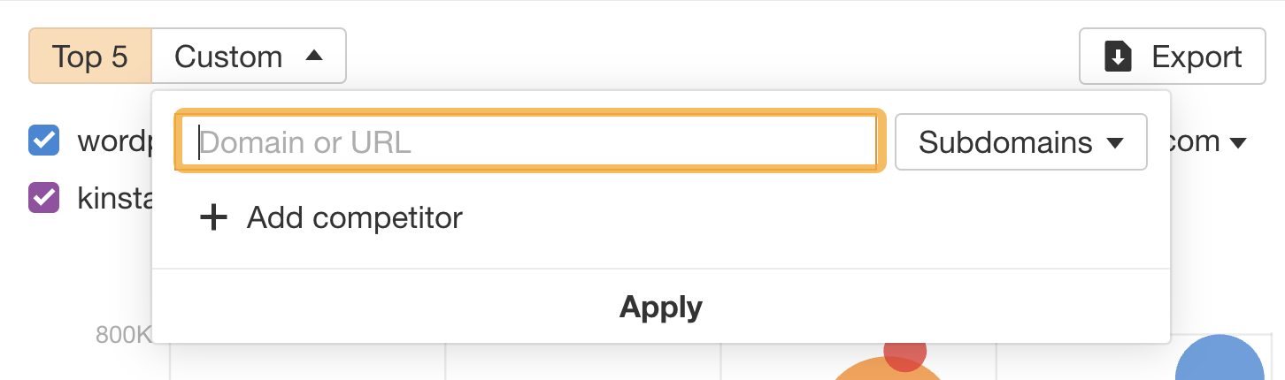 A Beginner's Guide to SEO Reporting | Adding-a-custom-competitor-via-ahrefs-site-explorer