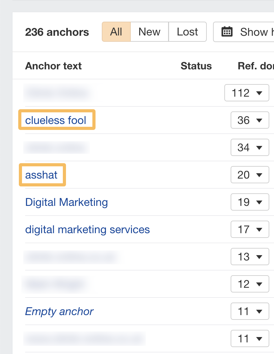 How To Remove Backlinks (And Clean up Your Link Profile) | anchor-text-report