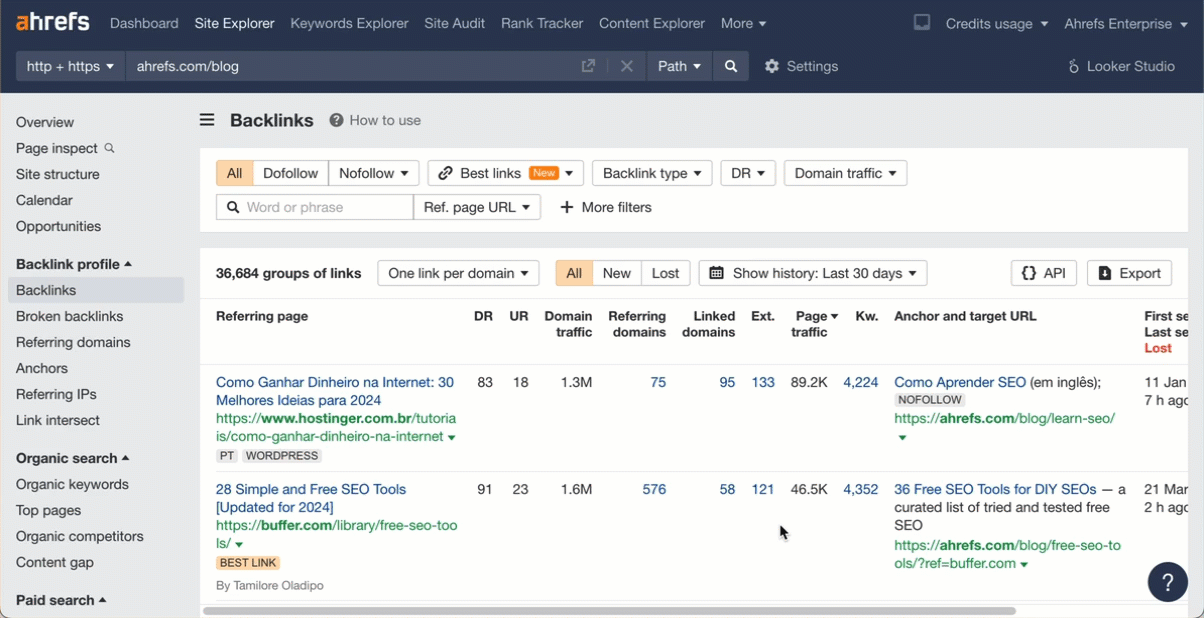How to Visualize Ahrefs Data with ChatGPT | Exporting the data from Ahrefs