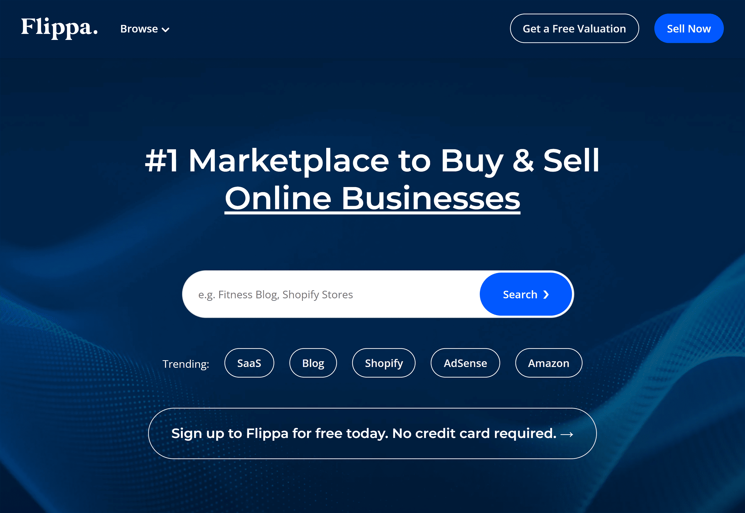 Flippa – Homepage Flippa – Homepage