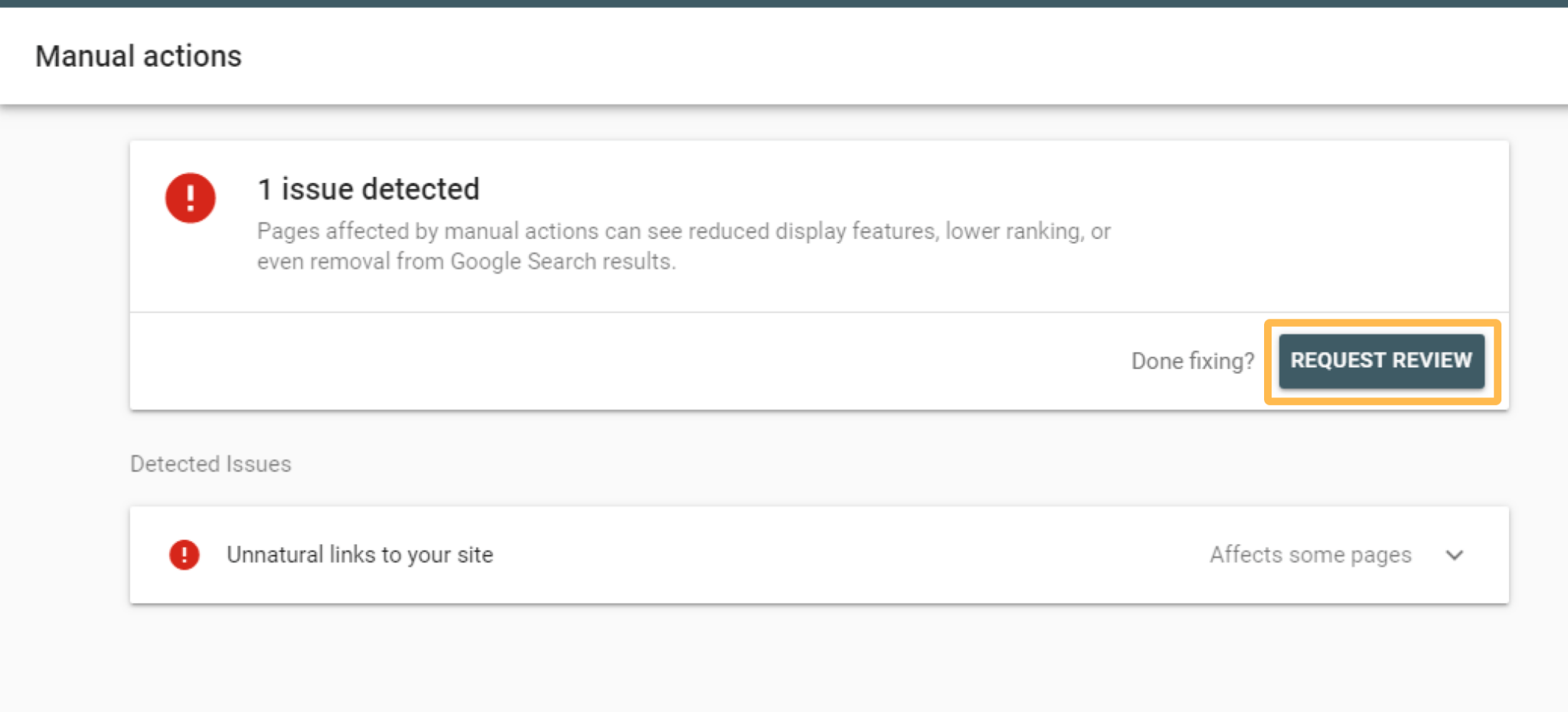 How To Remove Backlinks (And Clean up Your Link Profile) | manual-actions-unnatural-links-to-your-site-example