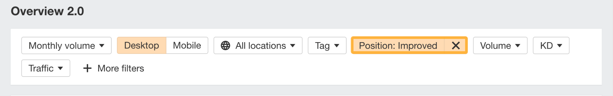 A Beginner's Guide to SEO Reporting | Position-improved-keywords-via-ahrefs-rank-tracker