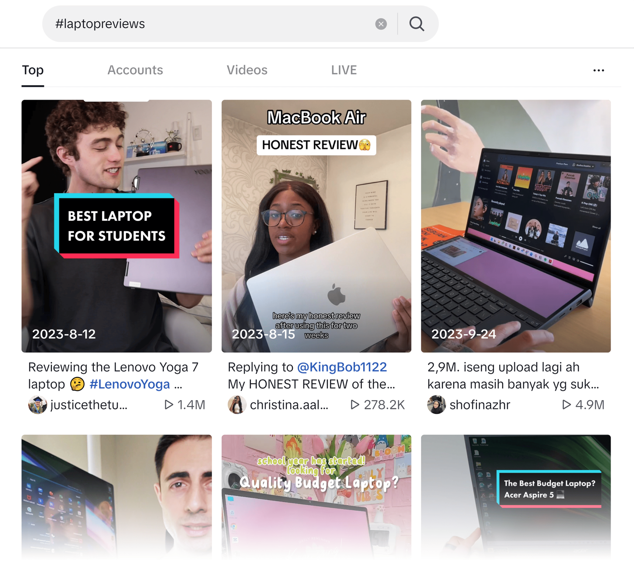 tiktok-search-hashtag-laptopreviews TikTok SEO: The Ultimate Guide