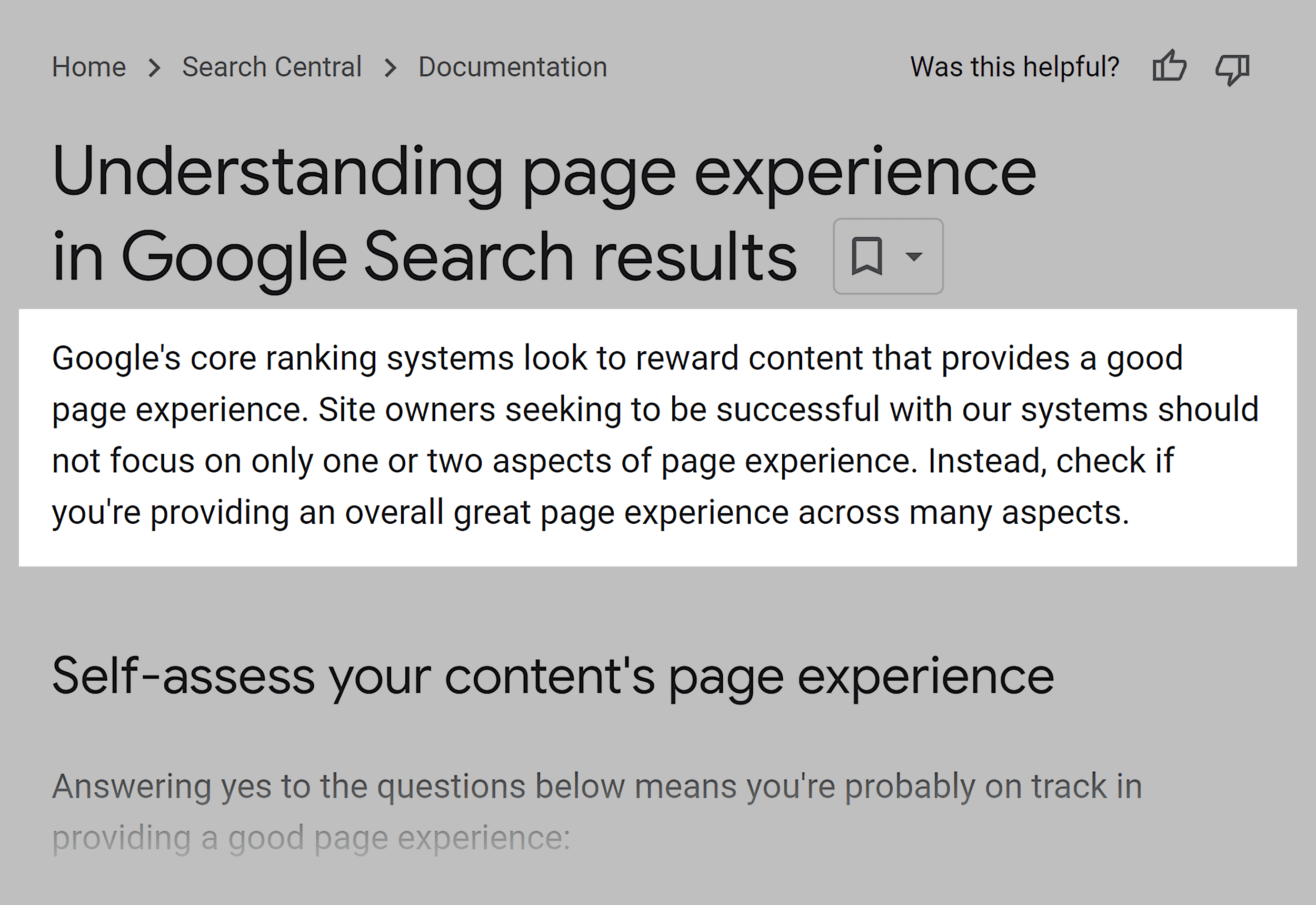 Google – Understanding page experience Google – Understanding page experience