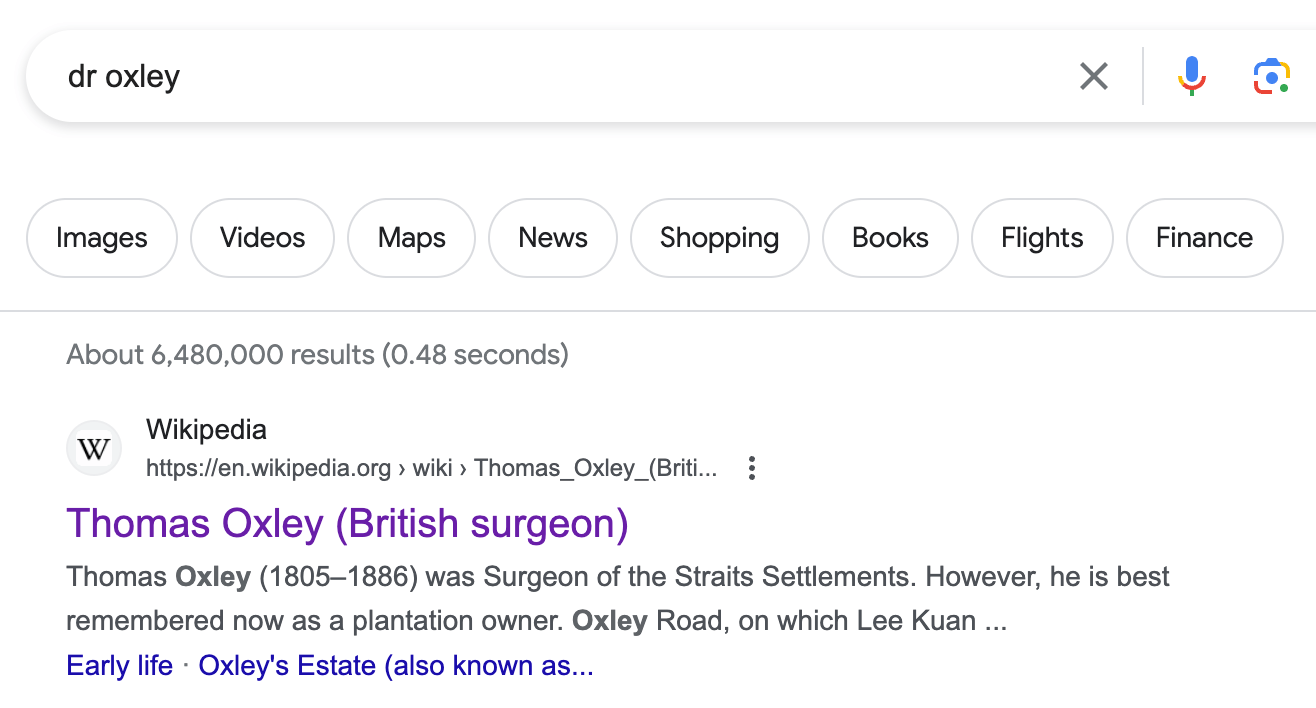 I Replaced Google with AI For a Week. Here's What I Learned | Google's result for "Dr Oxley"