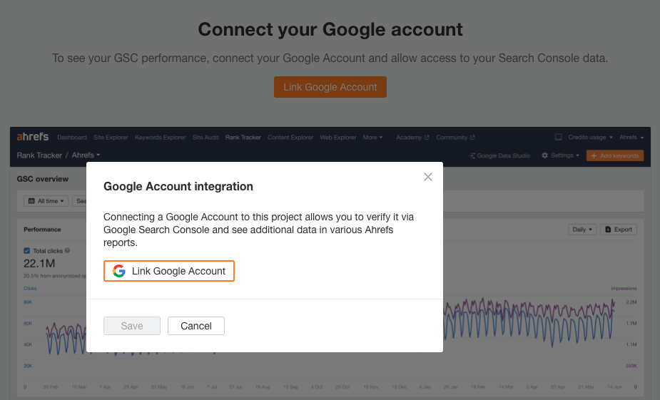 Steal Our SEO API Stack For Easy SEO Automation | How to connect your Google Account to Ahrefs.
