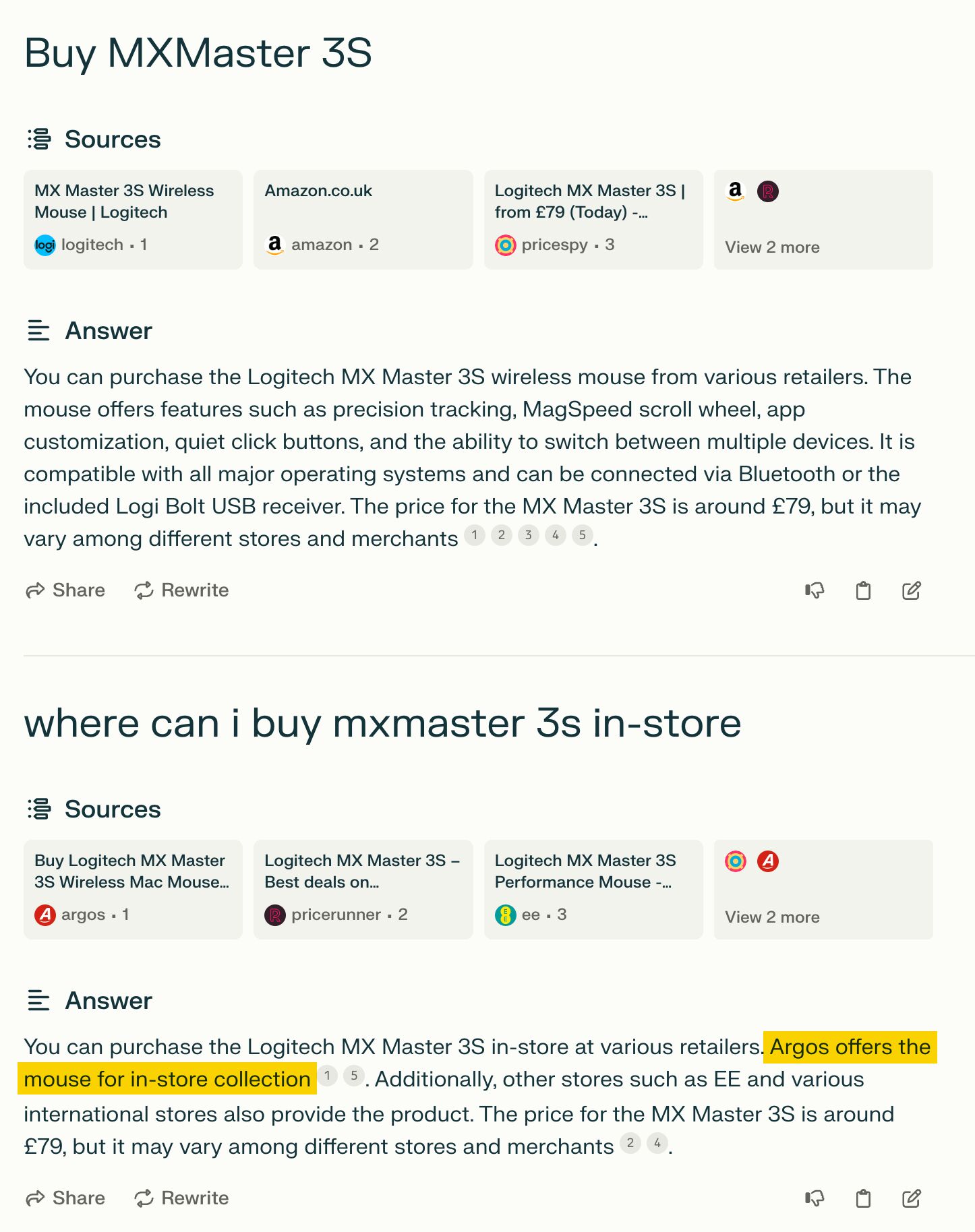 I Replaced Google with AI For a Week. Here's What I Learned | Perplexity's answer for "Buy MXMaster 3S"