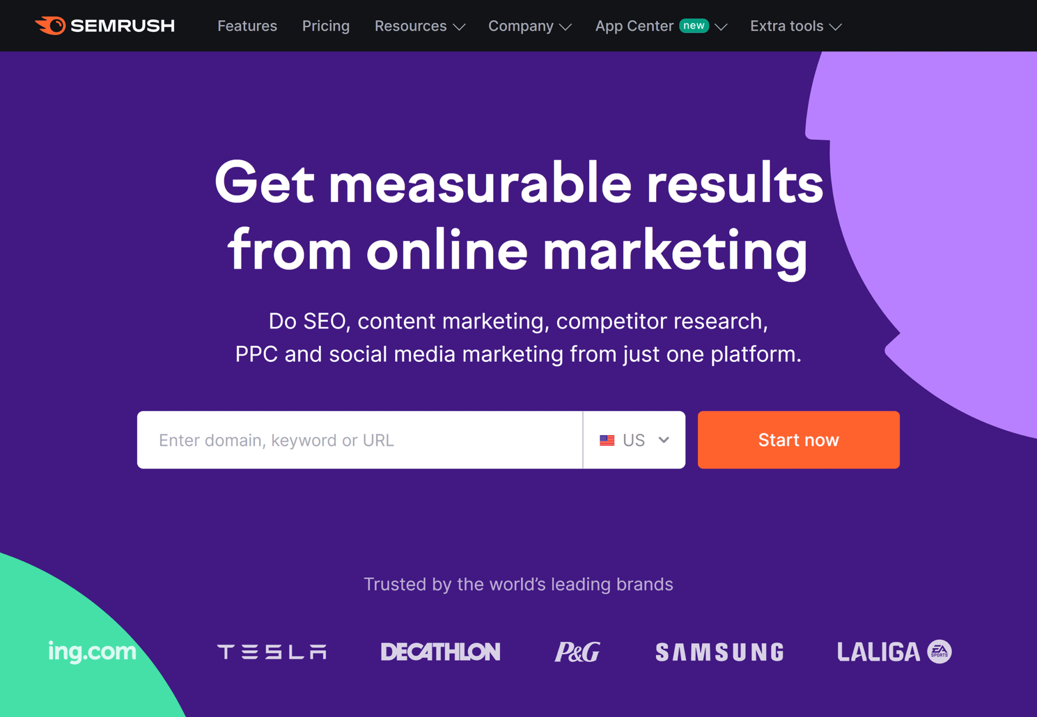 semrush-homepage 9 Powerful SEO Software Tools Used by 7-Figure Agencies