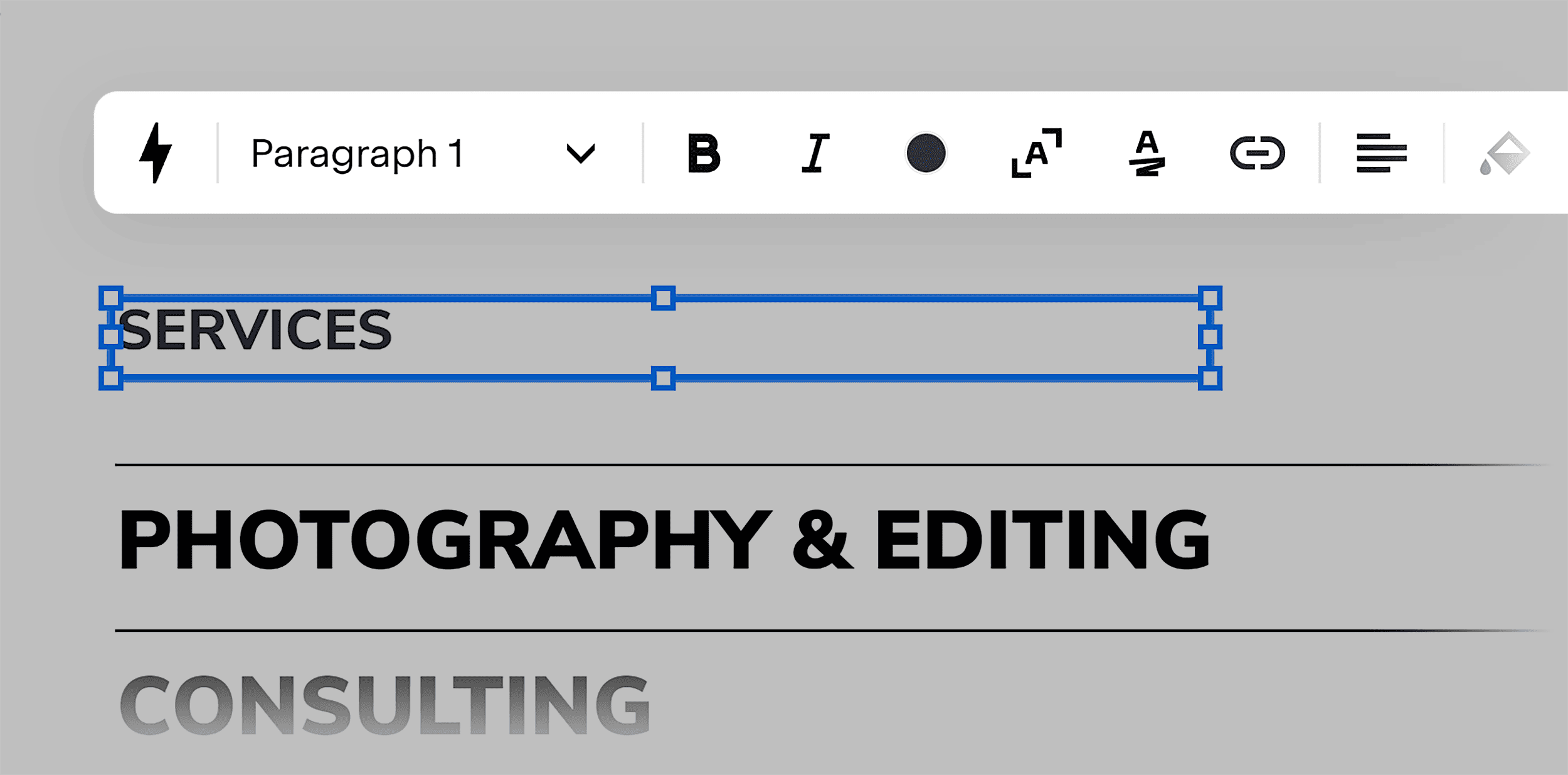 SquareSpace – Edit text SquareSpace – Edit text